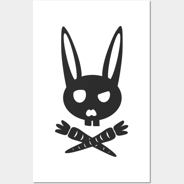 Cute Bunny Skull Wall Art by panco